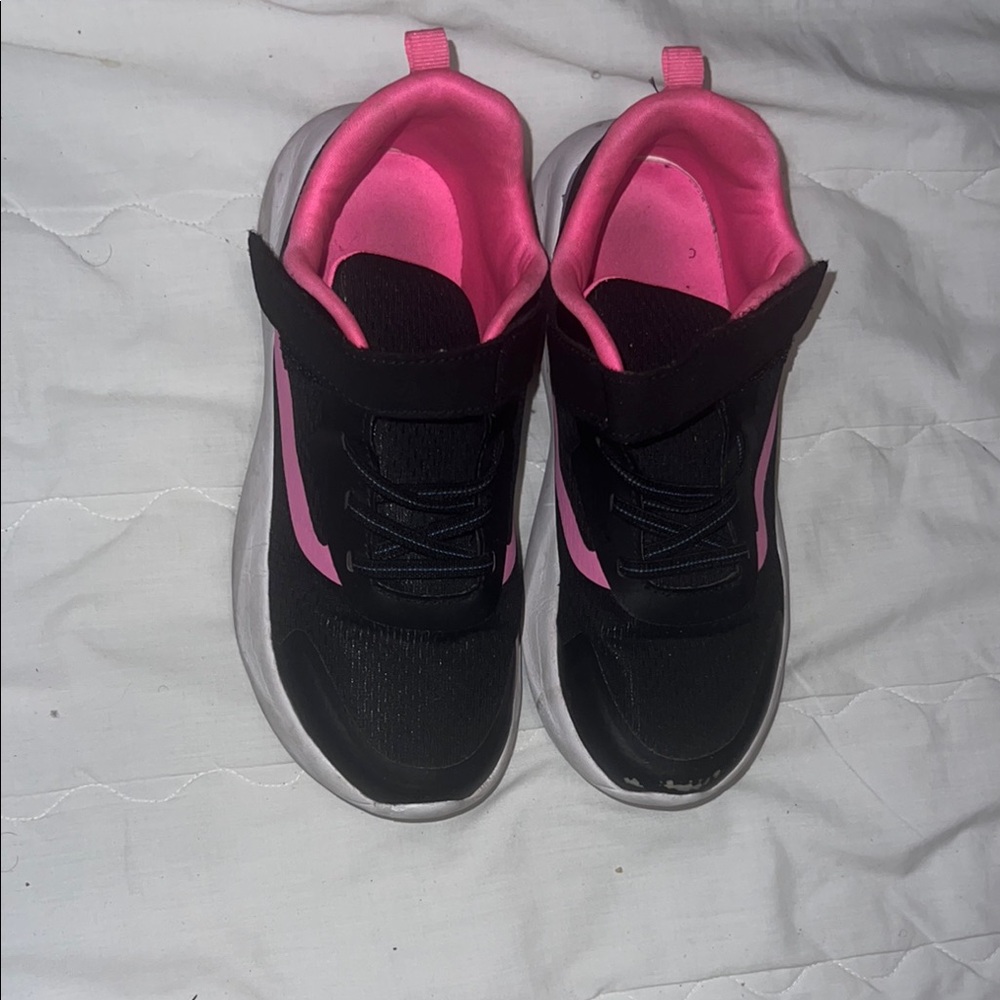 Black and Pink Slip-On Sneakers with Breathable Mesh